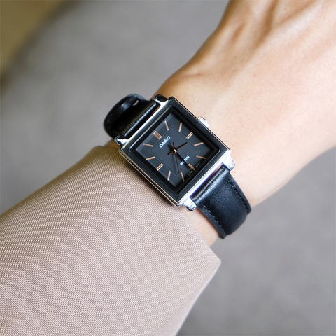 Casio Nữ LTP-E176L-1AVDF dây da | LTP-E176L-1A