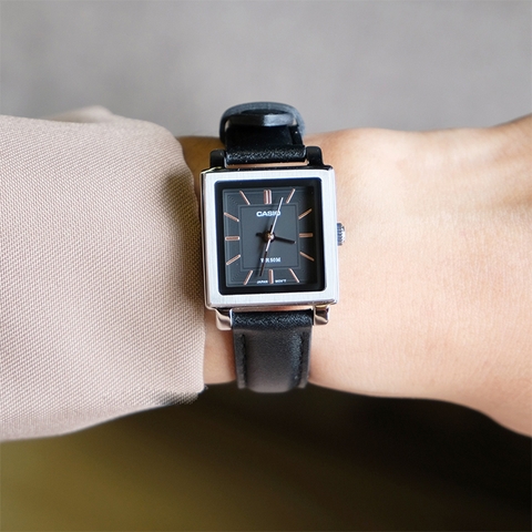 Casio Nữ LTP-E176L-1AVDF dây da | LTP-E176L-1A