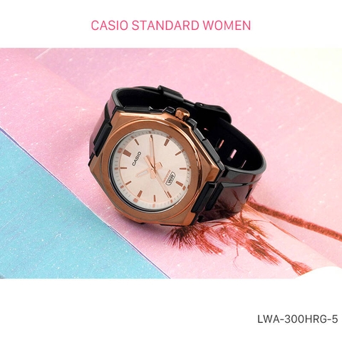 CASIO NỮ LWA-300HRG-5E | LWA-300HRG-5EVDF GỜ KIM LOẠI