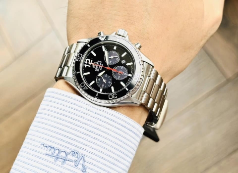 Đồng Hồ Nam Dây Thép Orient Mako Solar RA-TX0202B10B - Size 42.8mm