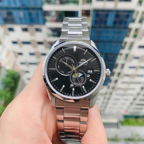 Đồng Hồ Nam Dây Thép Orient Sun And Moon Automatic RA-AK0307B10B Contemporary