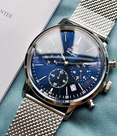 Đồng Hồ Nam Dây Thép Orient Quartz RA-KV0401L10B Size 42.4mm