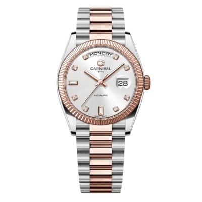Đồng hồ nam Dây Thép Carnival 8239G-CH-T Automatic - Kính Sapphire - Size 38mm - Chống nước 50m