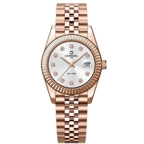 Đồng hồ nữ dây thép Carnival 8250L-VH-DO Quartz - Size 30mm - Kính Sapphire - Chống nước 30m