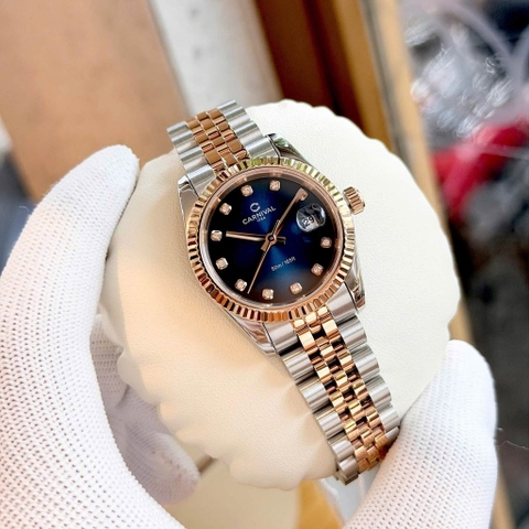 Đồng hồ nữ dây thép Carnival 8250L-CH-X Quartz - Size 30mm - Kính Sapphire - Chống nước 30m