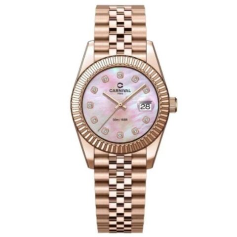 Đồng hồ nữ dây thép Carnival 8250L-VH-HK Quartz - Size 30mm - Kính Sapphire - Chống nước 30m