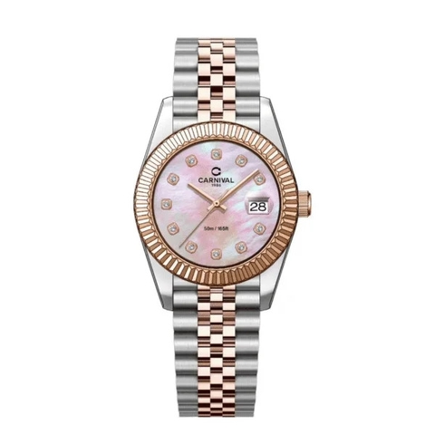Đồng hồ nữ dây thép Carnival 8250L-CH-HK Quartz - Size 30mm - Kính Sapphire - Chống nước 30m