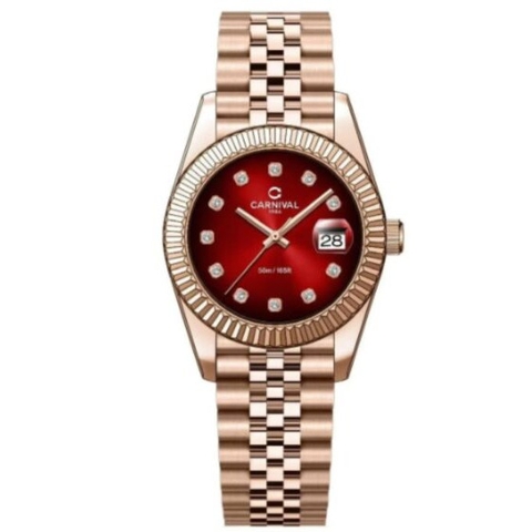 Đồng hồ nữ dây thép Carnival 8250L-VH-DO Quartz - Size 30mm - Kính Sapphire - Chống nước 30m