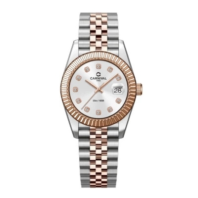 Đồng hồ nữ dây thép Carnival 8250L-CH-T Quartz - Size 30mm - Kính Sapphire - Chống nước 30m