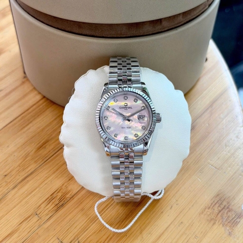 Đồng hồ nữ dây thép Carnival 8250L-VT-HK size 30mm - Kính Sapphire - Chống nước 30m