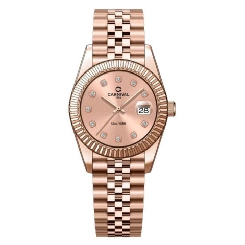 Đồng hồ nữ dây thép Carnival 8250L-VH-DO Quartz - Size 30mm - Kính Sapphire - Chống nước 30m