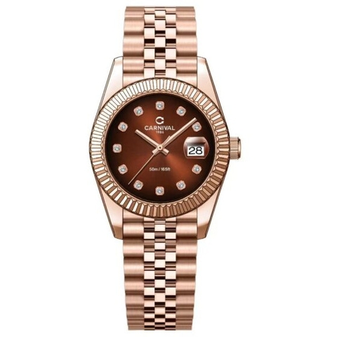 Đồng hồ nữ dây thép Carnival 8250L-VH-N Quartz - Size 30mm - Kính Sapphire - Chống nước 30m