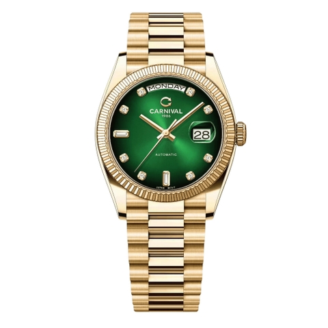 Đồng hồ nam Dây Thép Carnival 8239G-VV-XL Automatic - Kính Sapphire - Size 38mm - Chống nước 50m