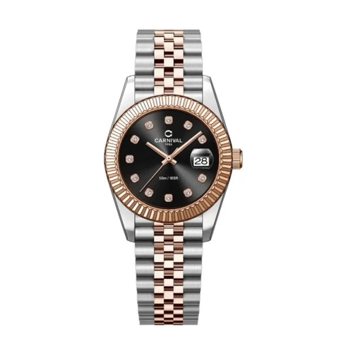 Đồng hồ nữ dây thép Carnival 8250L-CH-D Quartz - Size 30mm - Kính Sapphire - Chống nước 30m