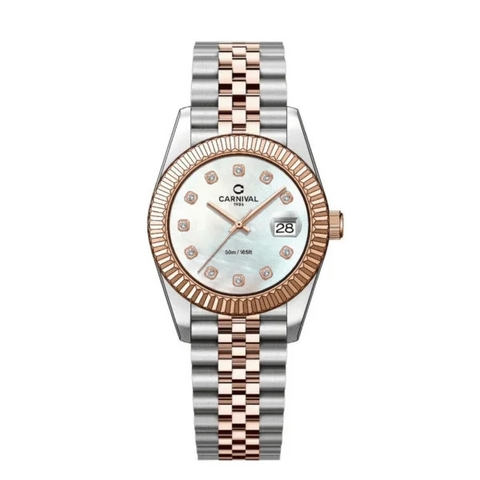 Đồng hồ nữ dây thép Carnival 8250L-CH-TK Quartz - Size 30mm - Kính Sapphire - Chống nước 30m