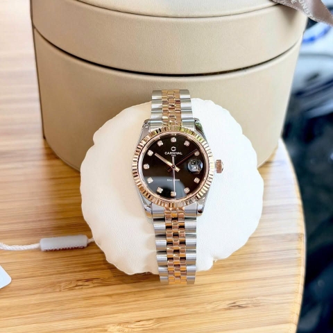 Đồng hồ nữ dây thép Carnival 8250L-CH-D Quartz - Size 30mm - Kính Sapphire - Chống nước 30m
