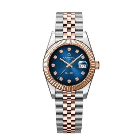Đồng hồ nữ dây thép Carnival 8250L-CH-X Quartz - Size 30mm - Kính Sapphire - Chống nước 30m