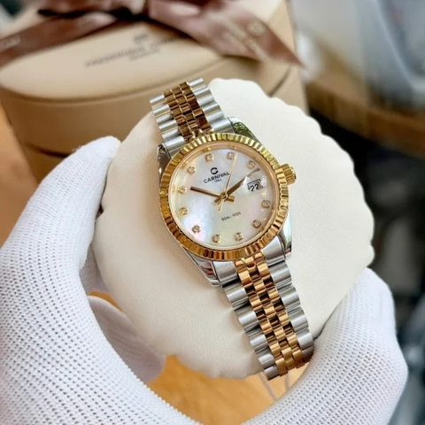 Đồng hồ nữ dây thép Carnival 8250L-CV-TK Quartz - Size 30mm - Kính Sapphire - Chống nước 30m