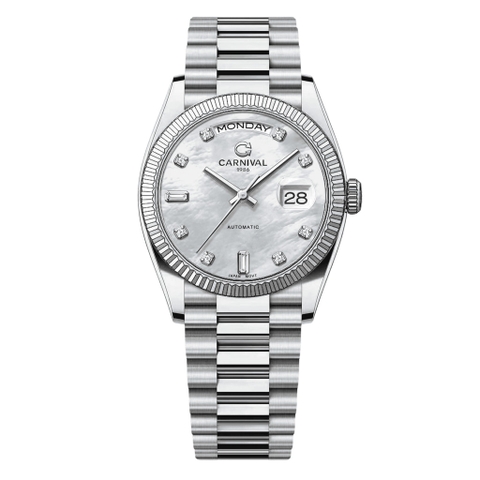 Đồng hồ nam Dây Thép Carnival 8239G-VT-TK Automatic - Kính Sapphire - Size 38mm - Chống nước 50m