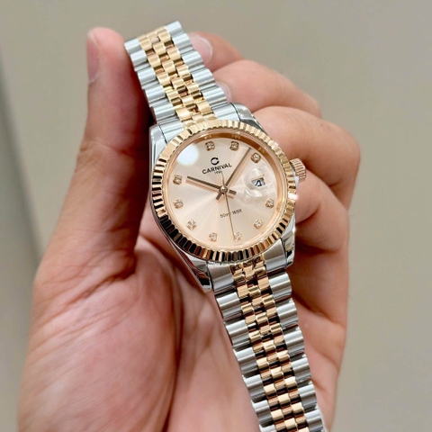 Đồng hồ nữ dây thép Carnival 8250L-CH-NN Quartz - Size 30mm - Kính Sapphire - Chống nước 30m