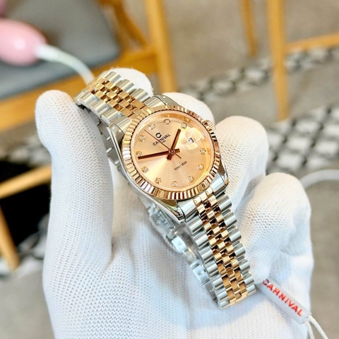 Đồng hồ nữ dây thép Carnival 8250L-CH-NN Quartz - Size 30mm - Kính Sapphire - Chống nước 30m