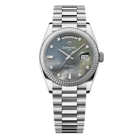 Đồng hồ nam Dây Thép Carnival 8239G-VT-DK Automatic - Kính Sapphire - Size 38mm - Chống nước 50m
