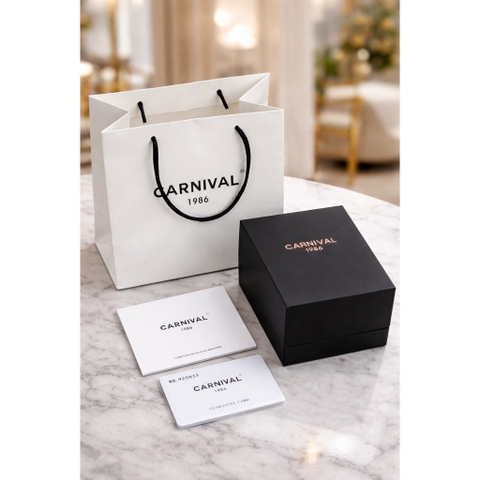 Đồng hồ nữ dây thép Carnival 8250L-VT-XL size 30mm - Kính Sapphire - Chống nước 30m