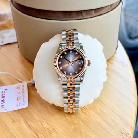 Đồng hồ nữ dây thép Carnival 8250L-CH-TX Quartz - Size 30mm - Kính Sapphire - Chống nước 30m