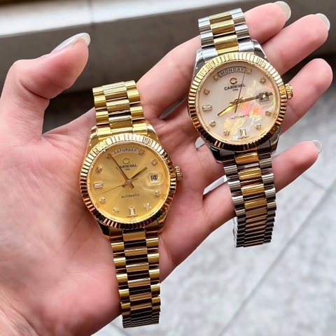 Đồng hồ nam Dây Thép Carnival 8239G-VV-D Automatic - Kính Sapphire - Size 38mm - Chống nước 50m