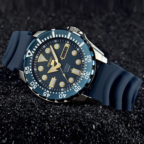 Đồng Hồ Nam Cao Su SEIKO Automatic SRP605J2 | Kính Hardlex