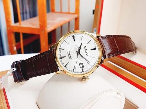 Đồng Hồ Nam Dây Da SEIKO AUTOMATIC SRPB44J1 | Kính Hardlex