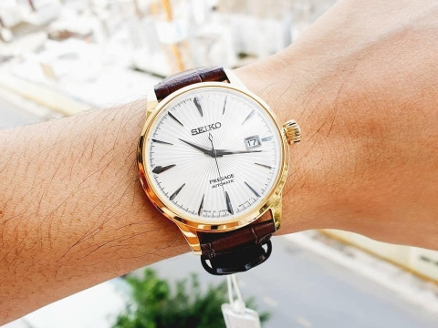 Đồng Hồ Nam Dây Da SEIKO AUTOMATIC SRPB44J1 | Kính Hardlex