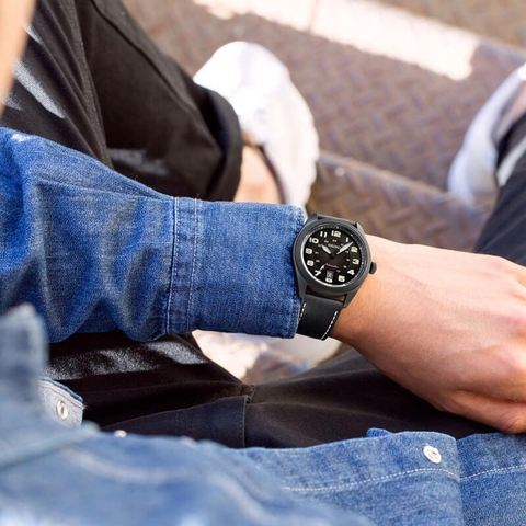 Đồng Hồ Nam Dây Da SEIKO Solar SRPC89K1 | Năng Lượng Ánh Sáng | Kính Hardlex