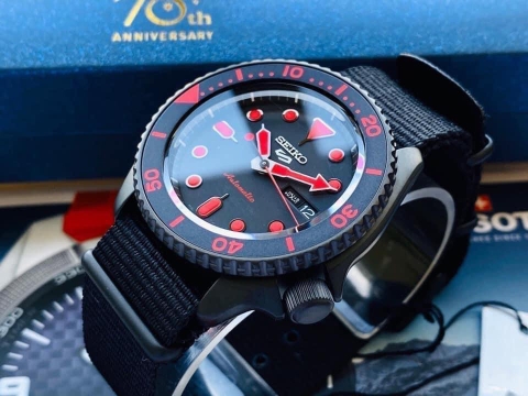 Đồng Hồ Nam Dây Vải SEIKO Automatic  SRPD83K1 | Kính Hardlex