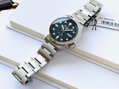 Đồng Hồ Nam Dây Thép SEIKO AUTOMATIC SRPE55K1 | Kính Hardlex