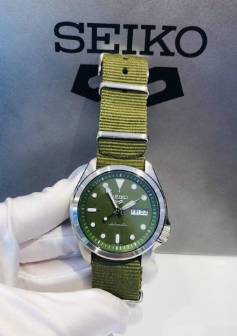 Đồng Hồ Nam Dây Vải SEIKO Automatic  SRPE65K1 | Kính Hardlex