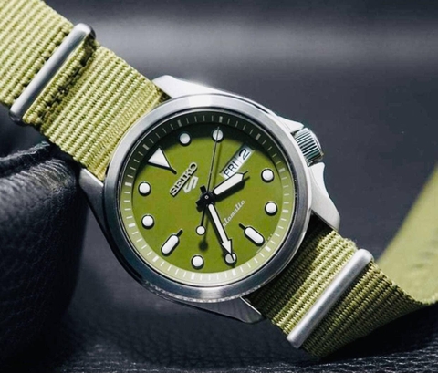 Đồng Hồ Nam Dây Vải SEIKO Automatic  SRPE65K1 | Kính Hardlex