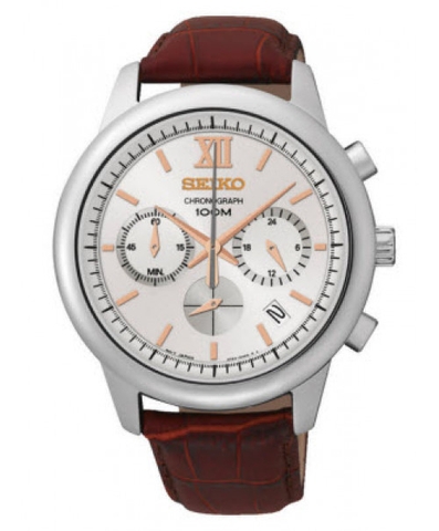 Đồng Hồ Nam Dây Da SEIKO Quartz SSB143P1 | Kính Hardlex