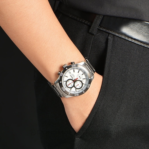 Đồng Hồ Nam Dây Thép SEIKO Quartz SSB189P1 | Kính Hardlex