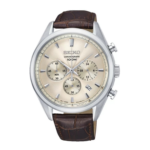 Đồng Hồ Nam Dây Da SEIKO Quartz SSB293P1 | Kính Hardlex