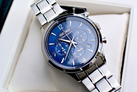 Đồng Hồ Nam Dây Thép SEIKO Quartz SSB339P1 | Kính Hardlex
