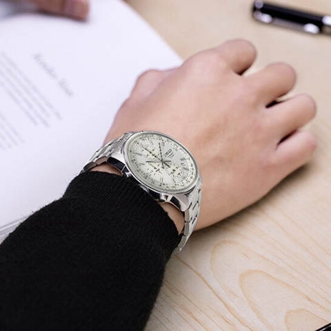 Đồng Hồ Nam Dây Thép SEIKO Quartz SSB375P1 | Kính Hardlex