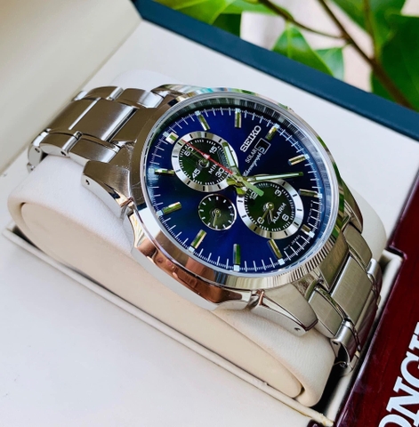 Đồng Hồ Nam Dây Thép SEIKO Solar SSC085P1 | Kính Hardlex | Năng Lượng Mặt Trời