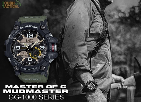 G-SHOCK GG-1000-1A3 MUDMASTER | La bàn, cảm biến nhiệt độ, chống bùn, kim dạ quang | GG-1000-1A3DR