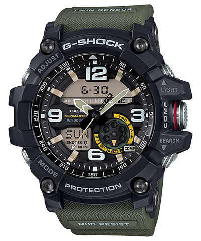 G-SHOCK GG-1000-1A3 MUDMASTER | La bàn, cảm biến nhiệt độ, chống bùn, kim dạ quang | GG-1000-1A3DR