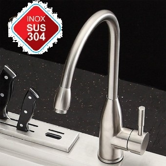 VÒI RỬA CHÉN NÓNG LẠNH INOX 304 ỐNG CONG 03