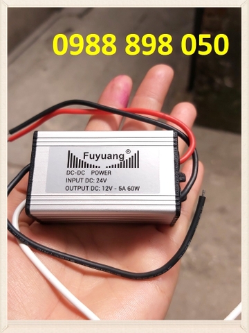 Thiết bị hạ điện 24v xuống 12v 5a 60w
