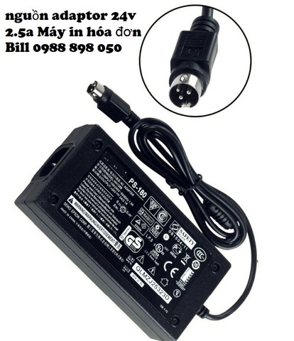 nguồn adaptor 24v 2.5a Máy in hóa đơn Bill