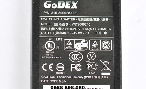 adapter-nguồn máy in godex EZ1100 plus