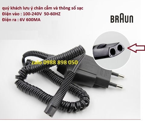 Dây Cáp Sạc Cho Máy Cạo Râu Điện braun 140S-1 150S-1 530s-4 550 550s-3 550s-4